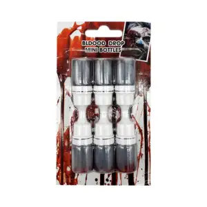Blíster con 6 mini frascos de sangre falsa pare disfraz de halloween …