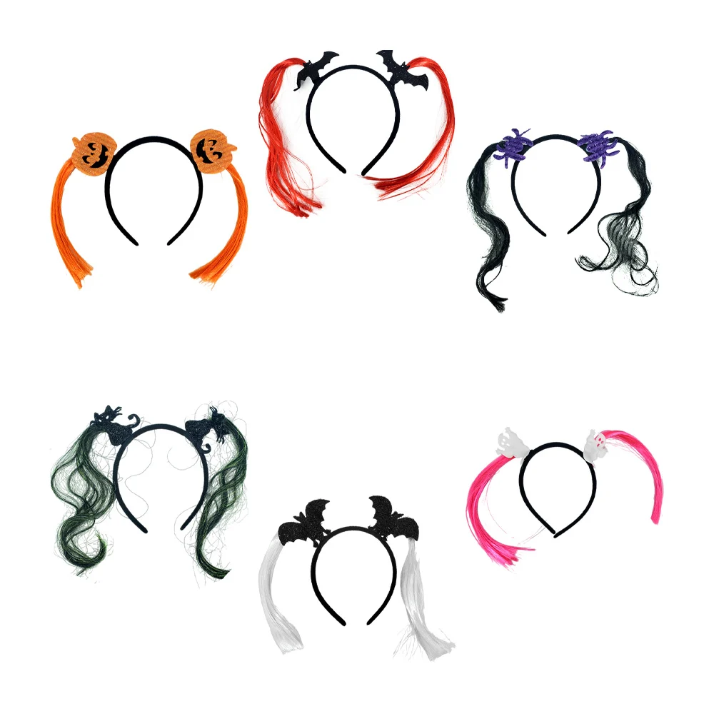 1pza Diadema para el cabello con figuras de halloween + mechones sint…