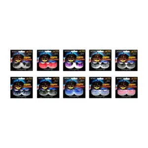 1pza Pestañas postizas 3d con tiras metálicas para maquillaje artísti…