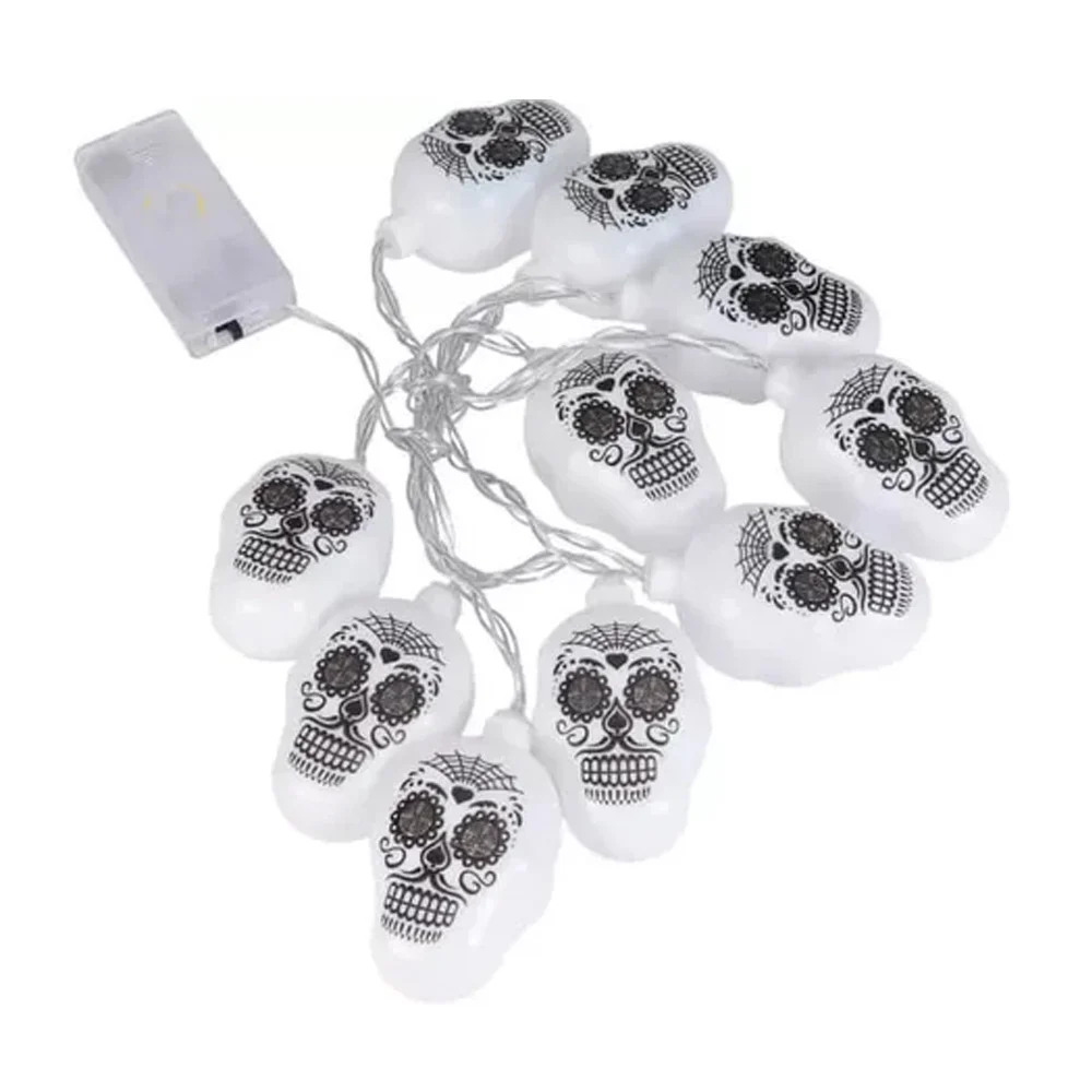 Serie guirnalda led de pila con diseño de calavera catrina - catrin, …