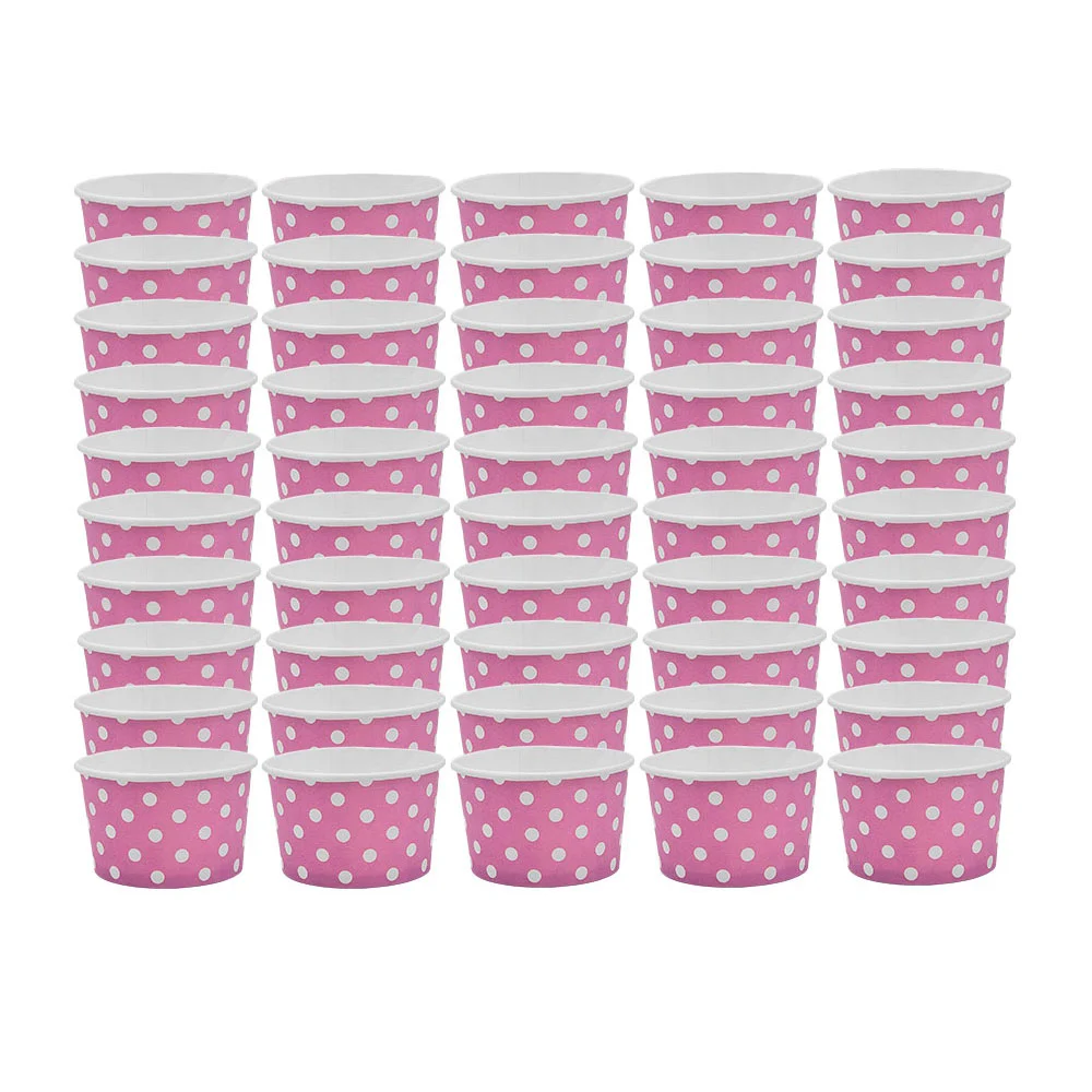 Paquete de 50 mini vasos de cartón para fiestas, con estampado de pun…