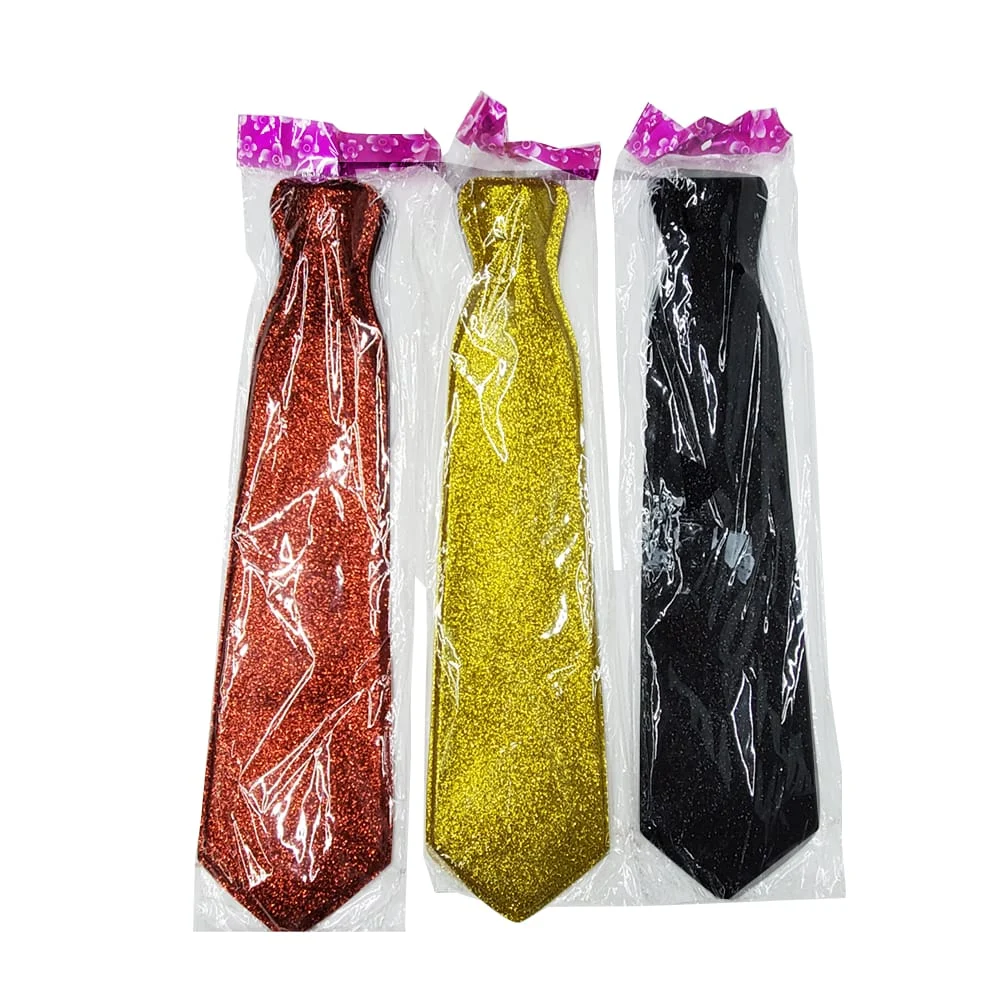 Paquete con 12 corbatas grandes para fiesta con elástico y diseño adi…