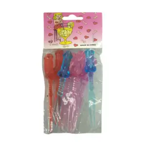 Set de 8 tenedores de plástico botaneros con mango en forma de pene, …