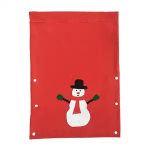 1pza Saco costal rojo navideño de tela 60 x 40cm multiusos diseño muñ…
