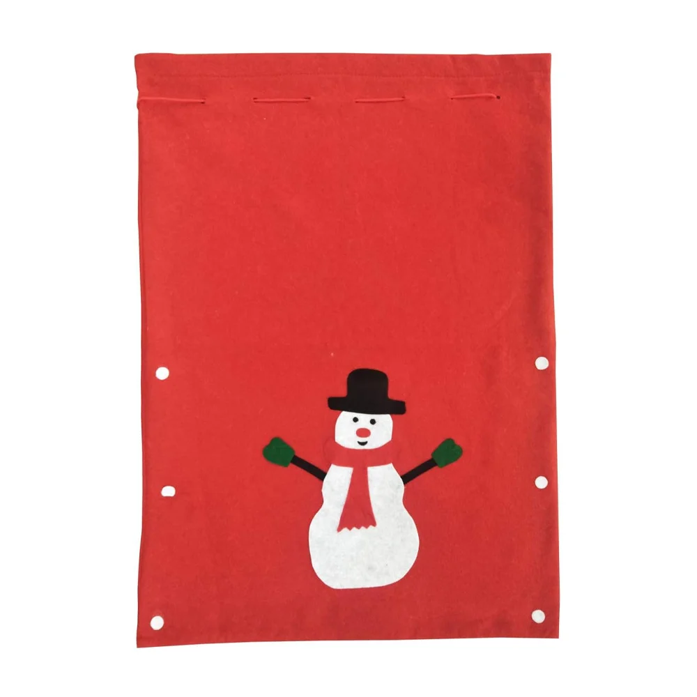 1pza Saco costal rojo navideño de tela 60 x 40cm multiusos diseño muñ…