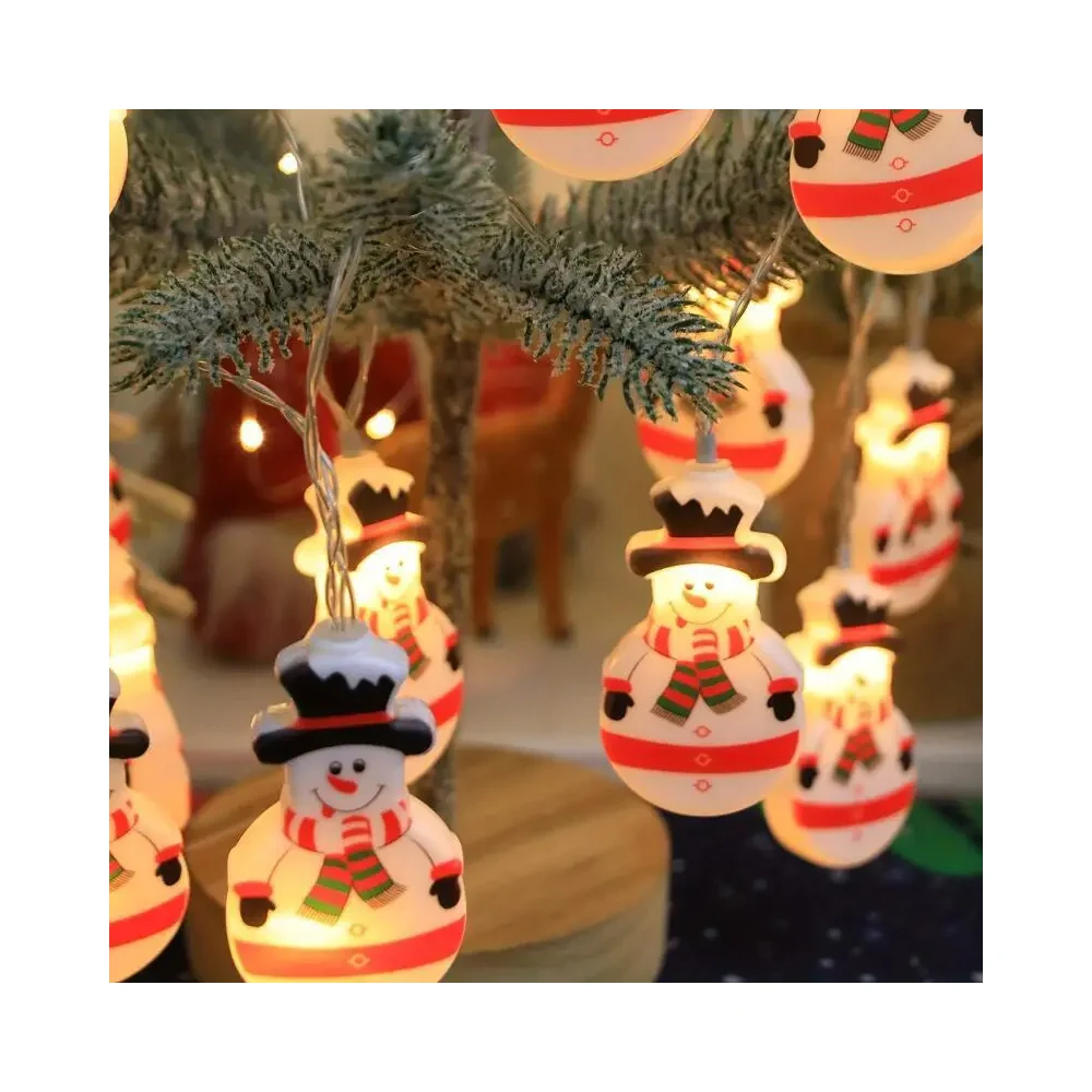 Guirnalda led navideña con diseño de muñecos de nieve, 2m / bt-s2142