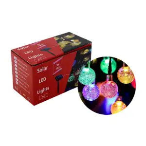 Serie de luces con 30 leds rgb en forma de esferas pequeñas para jard…