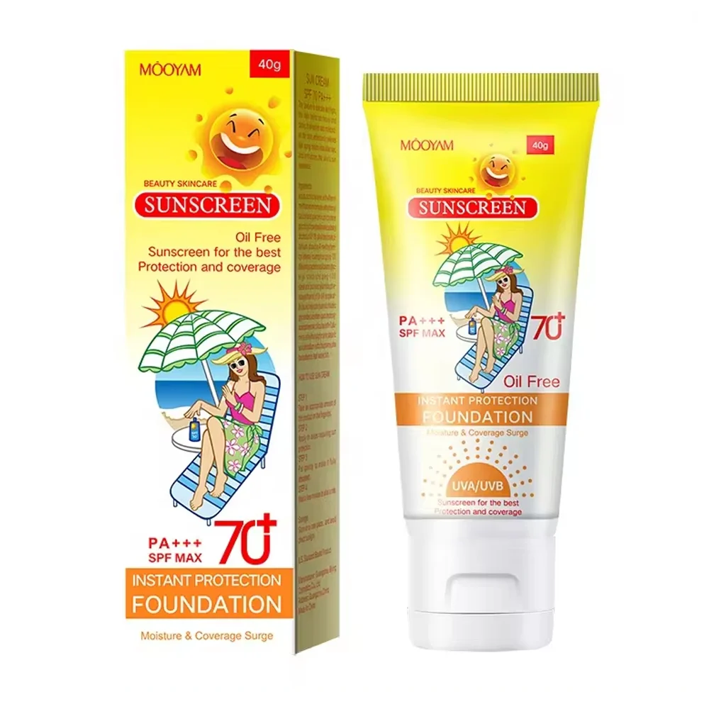 Protector solar en crema FPS 70, sin sensación grasosa. Pa +++, sin a…