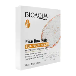 Paquete con 10 ampolletas de extracto de pulpa de arroz para el cuida…