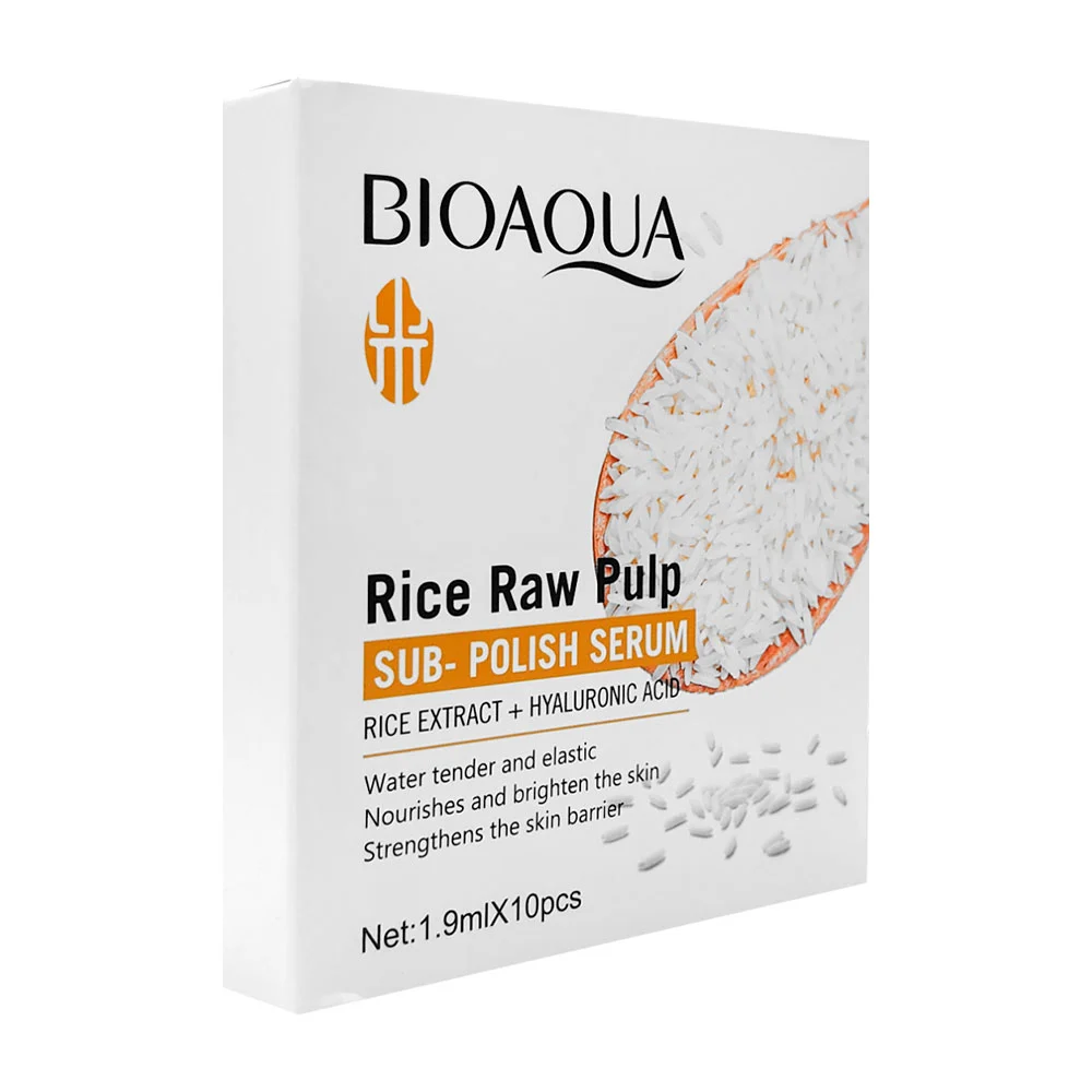 Paquete con 10 ampolletas de extracto de pulpa de arroz para el cuida…