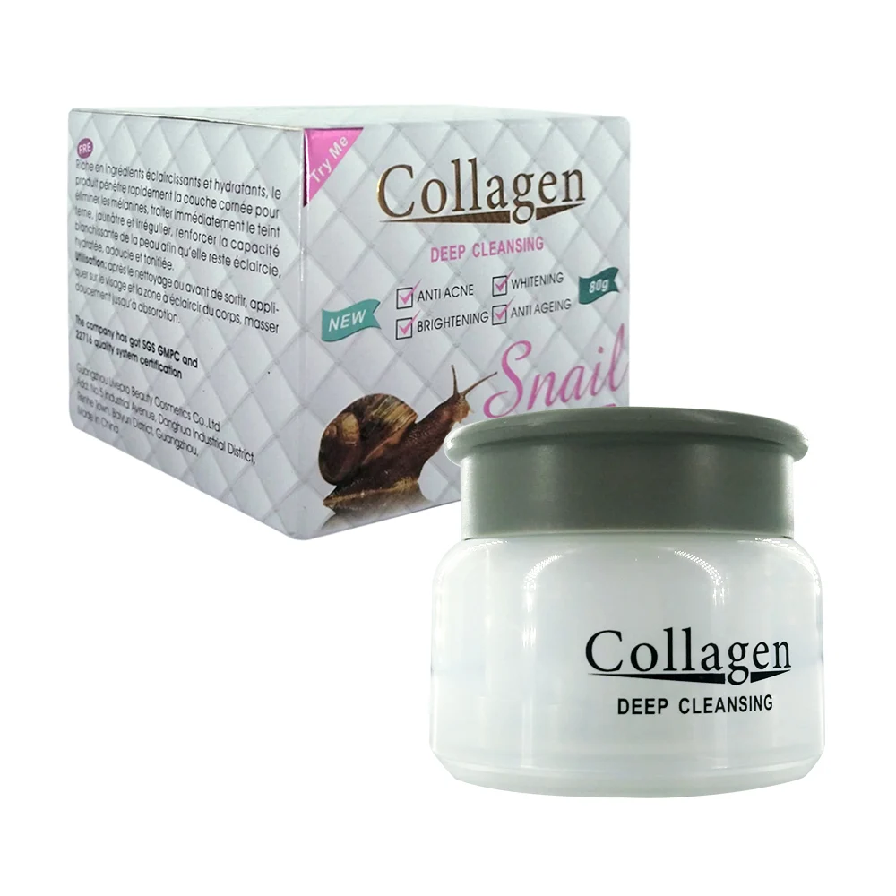 Crema facial de limpieza profunda con extracto de colágeno y baba de …