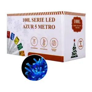 Serie de cable transparente, 5 metros con 100 luces led en color azul…