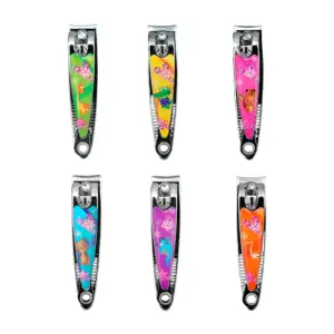1pza Cortauñas metálico chico con estampado de animales, variedad de …
