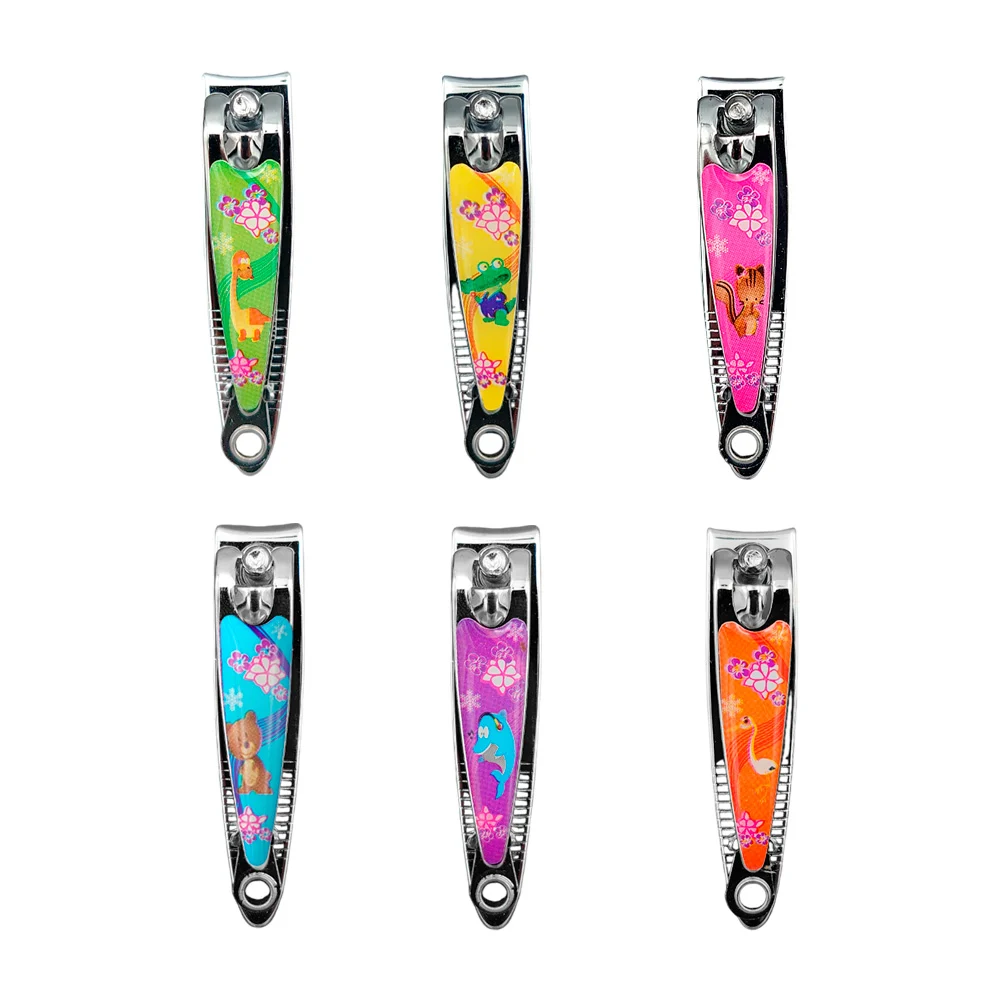 1pza Cortauñas metálico chico con estampado de animales, variedad de …