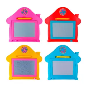 Pizarrón mágico en forma de casa con reloj + lápiz y soporte, varieda…