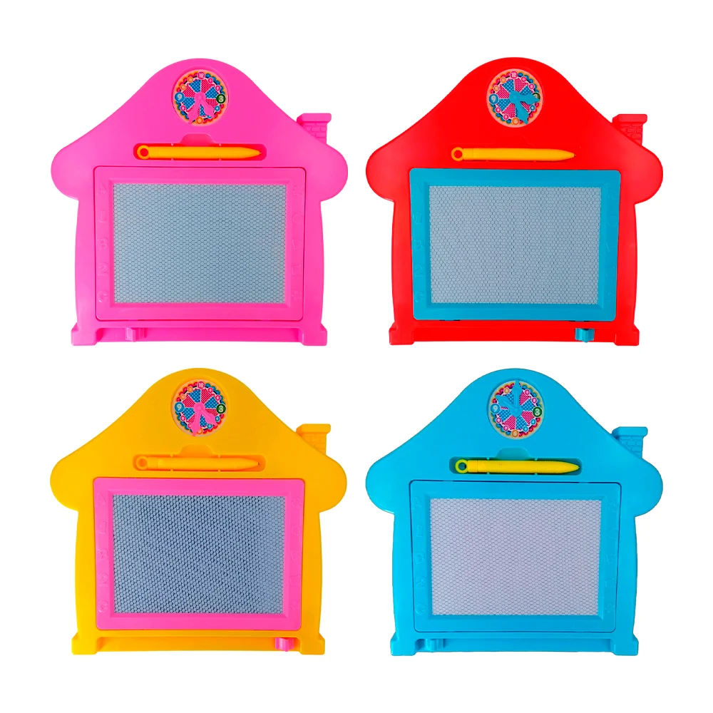 Pizarrón mágico en forma de casa con reloj + lápiz y soporte, varieda…