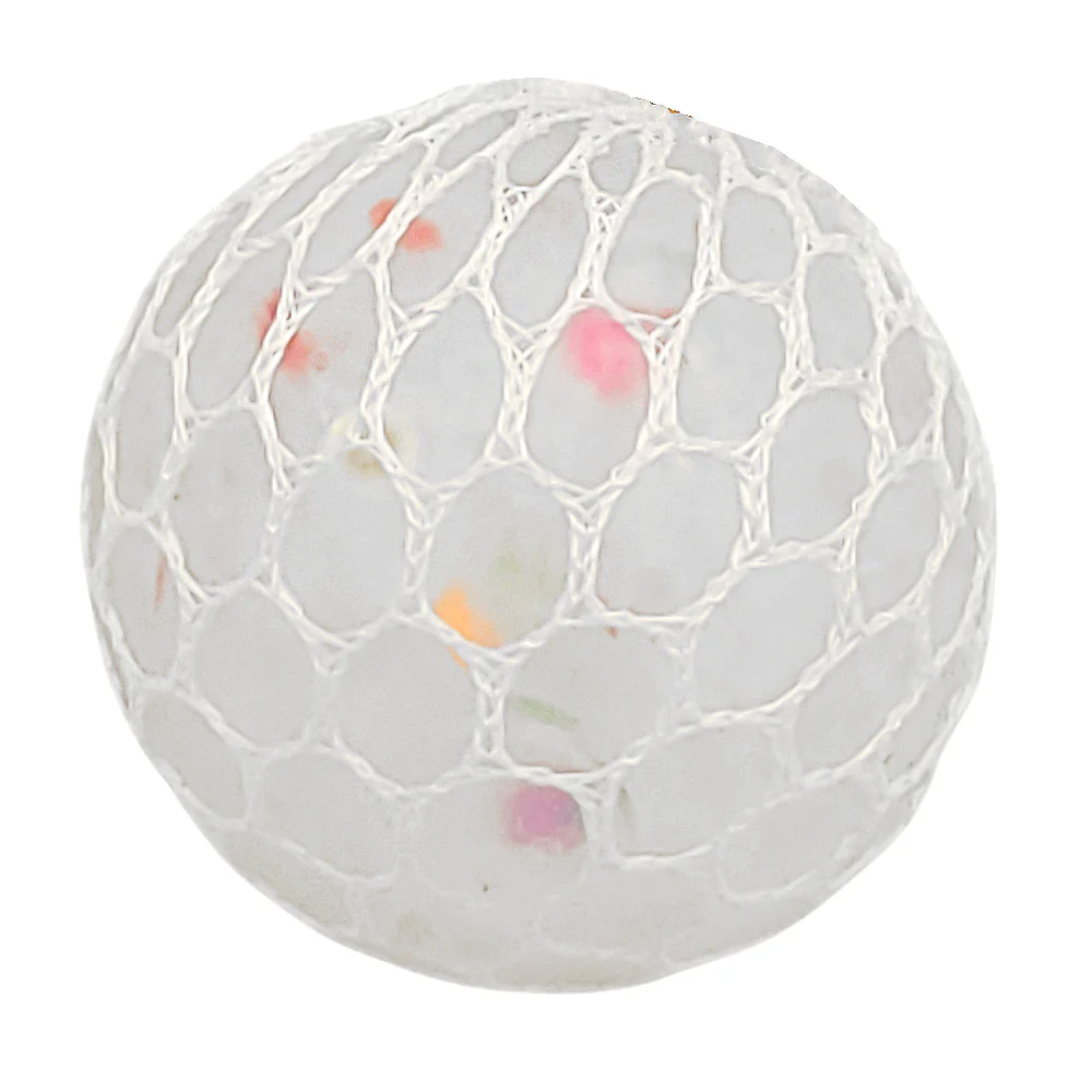 Squeeze antiestrés de 6cm con bolitas de hidrogel y malla de tela  / …