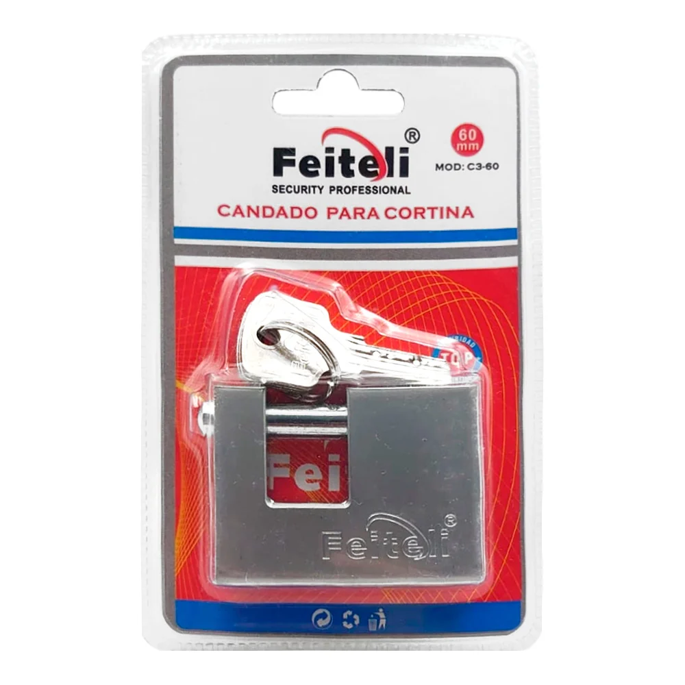 Candado para cortina, 60 mm, alta resistencia, cerrojo de acero, sist…
