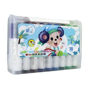 Estuche con 18 marcadores plumones zishu water color pen de colores /…