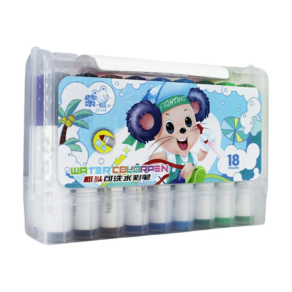 Estuche con 18 marcadores plumones zishu water color pen de colores /…