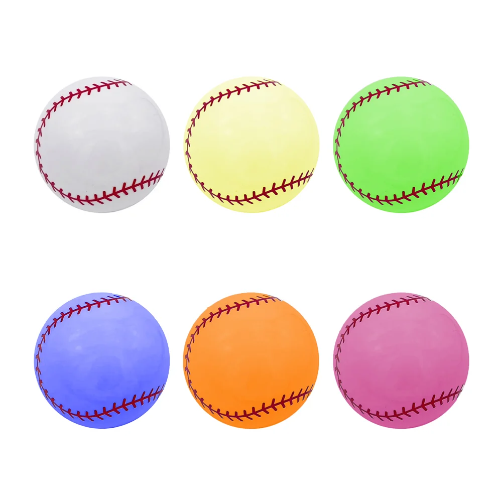 1pza Pelota de plástico inflable con estampado de béisbol, variedad d…