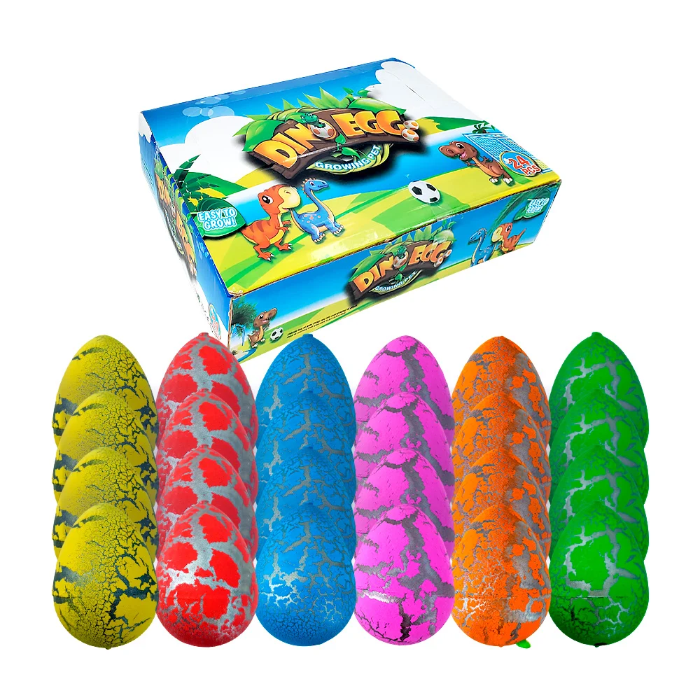 Caja con 24 huevos medianos de animales crecientes, variedad de modelos / dino egg