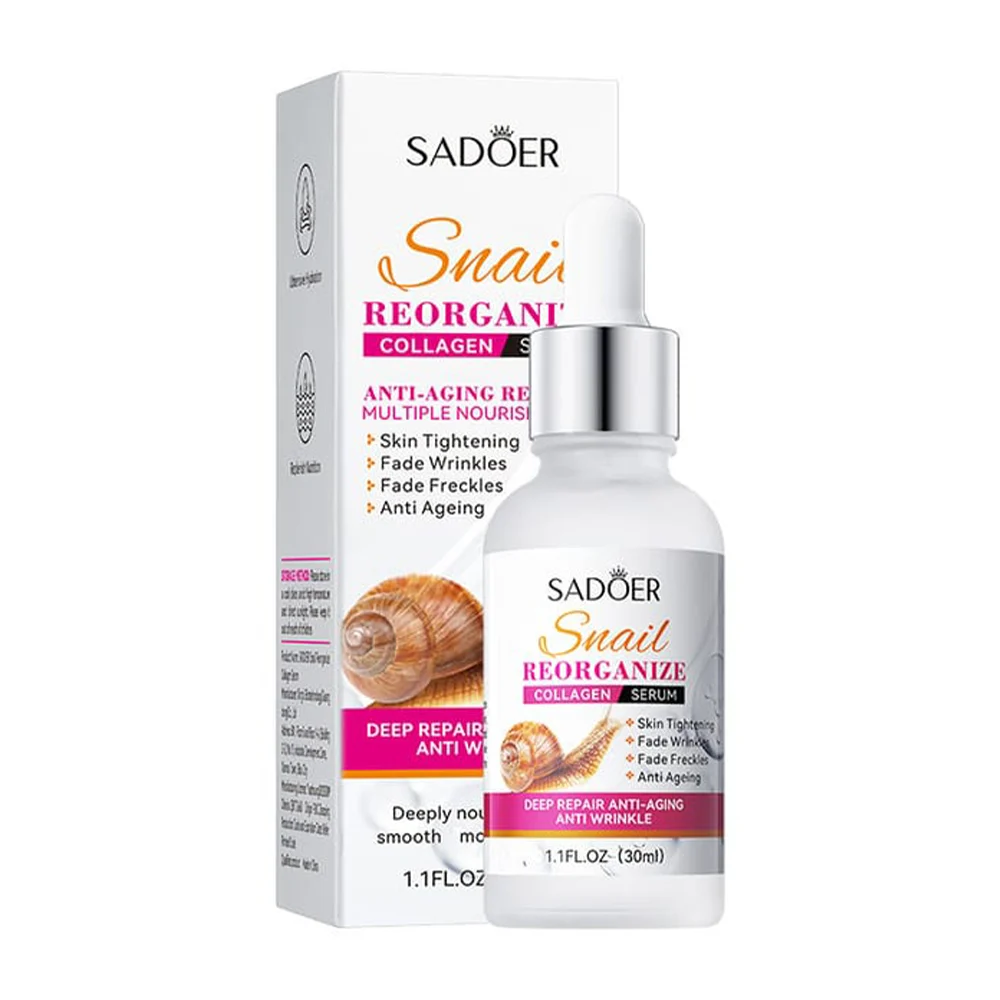 Suero facial sadoer con baba de caracol hidratante para las arrugas 3…