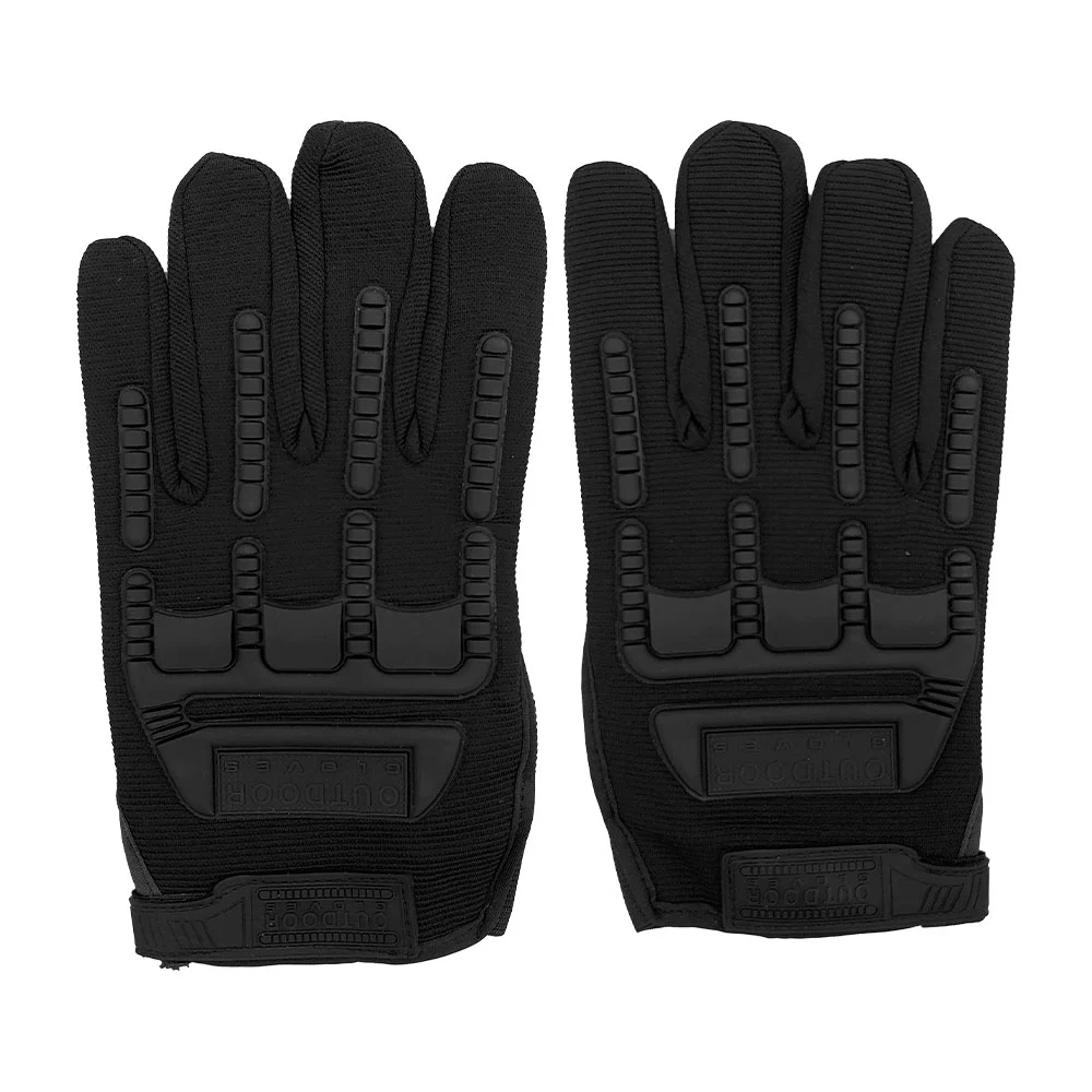 Guantes tácticos de tela, protección de goma rígida / outdoor gloves