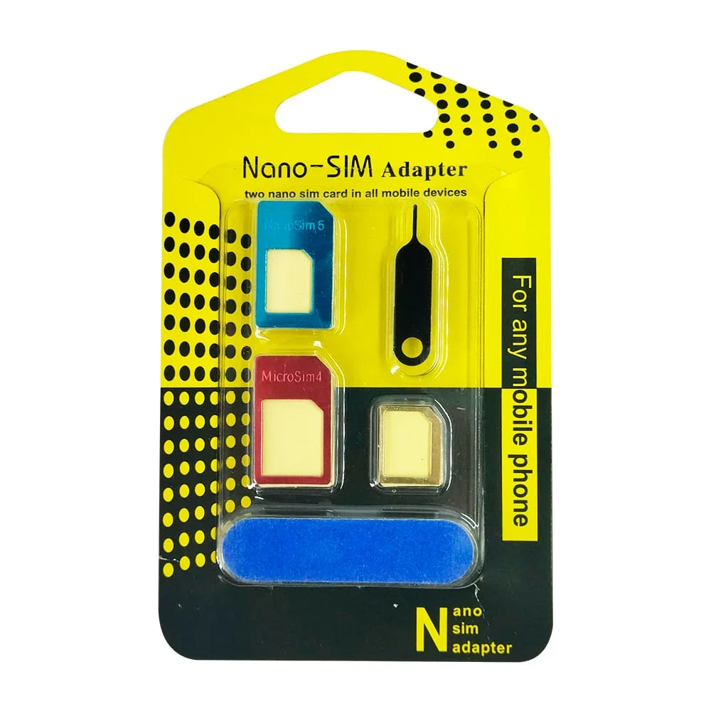 Set con 3 adaptadores de tarjeta sim + aguja de sacar y mini lija par…
