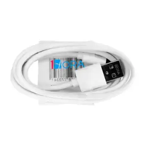 1pza Cable usb 1hora color blanco con entrada tipo lightning / cab243