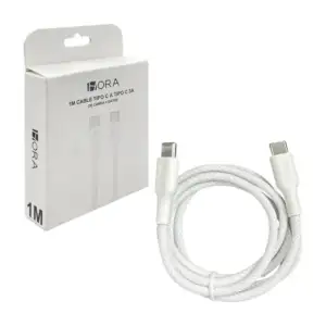 Cable 1hora de carga rápida con entrada tipo c a tipo c, 1m / cab272