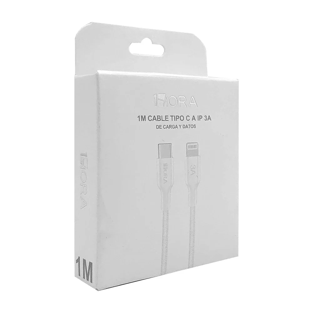 Cable de carga y datos de 1 metro con entrada tipo c a lightning / 1 …
