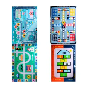 Tapete alfombra didáctica infantil con estampado de juegos, 120x80cm,…