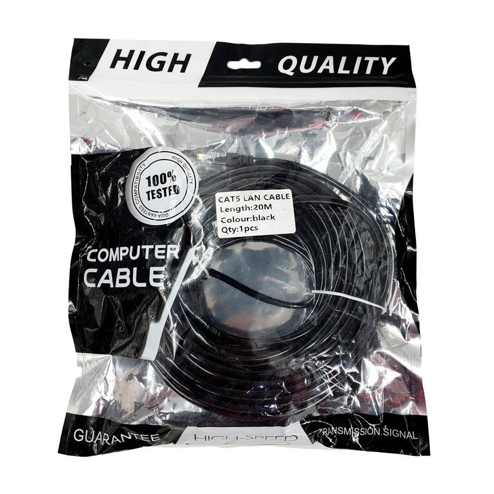 Cable de internet utp con exterior cat5 de color negro o blanco con l…
