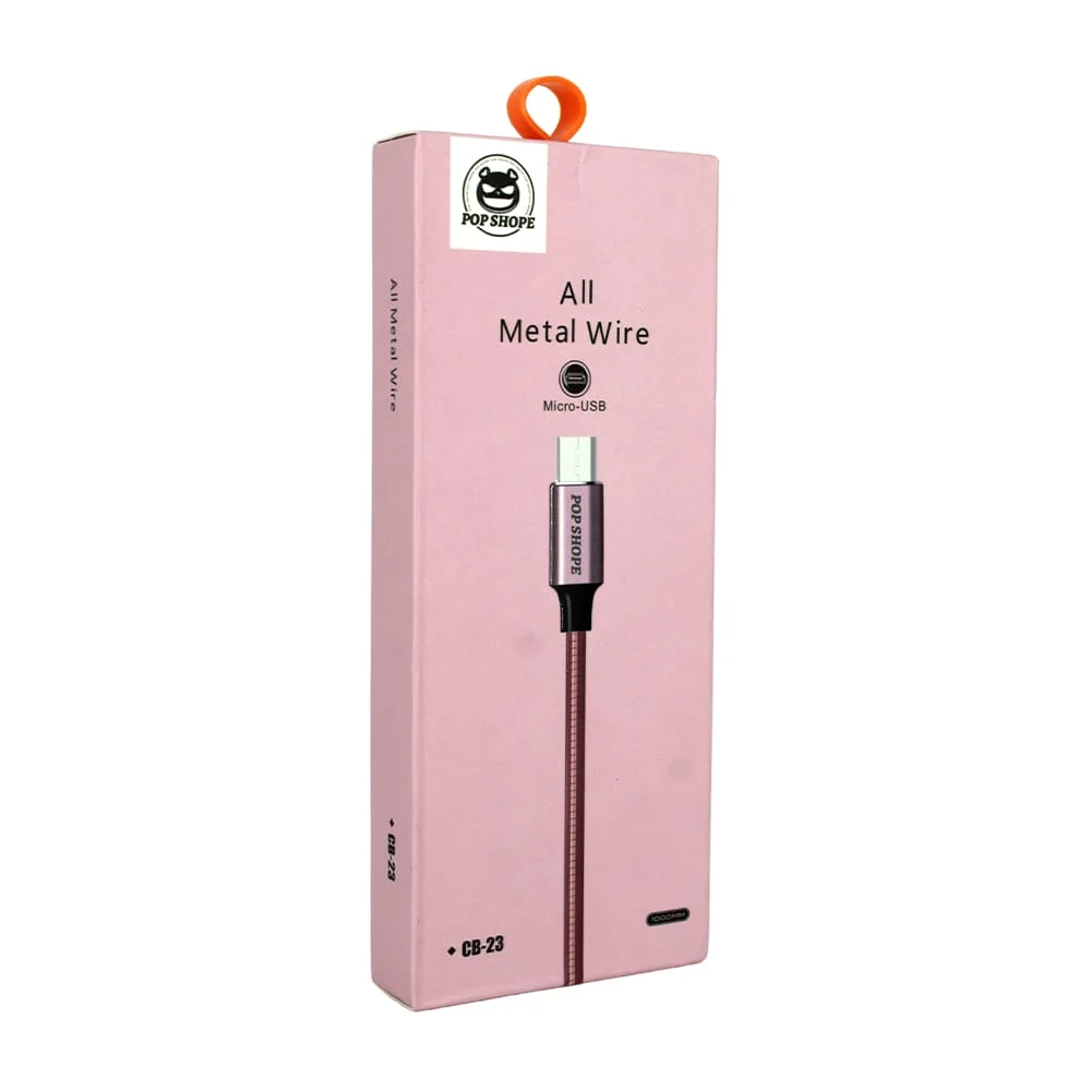 Cable de carga metálico con entrada usb a v8, 1m, 2.8a / all metal wi…