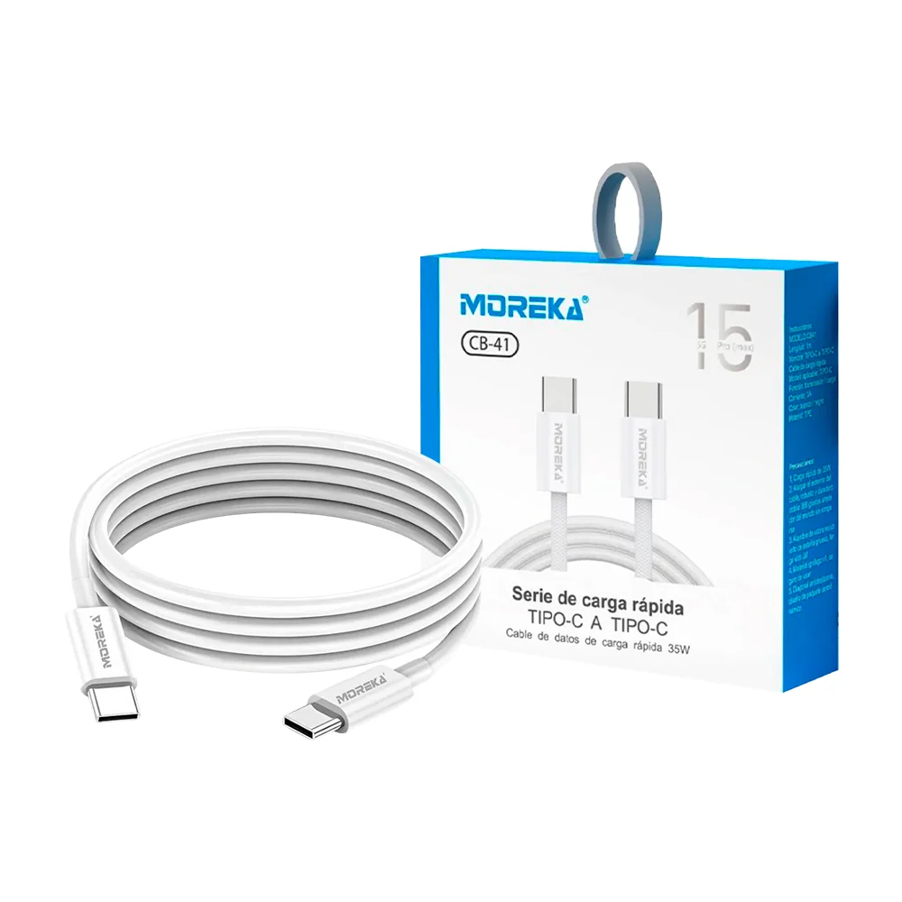 Cable de carga rápida moreka con entrada tipo c a tipo c de 1 metro, …