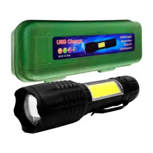 Lámpara de mano mediana, recargable, led con 3 modos de iluminación y…