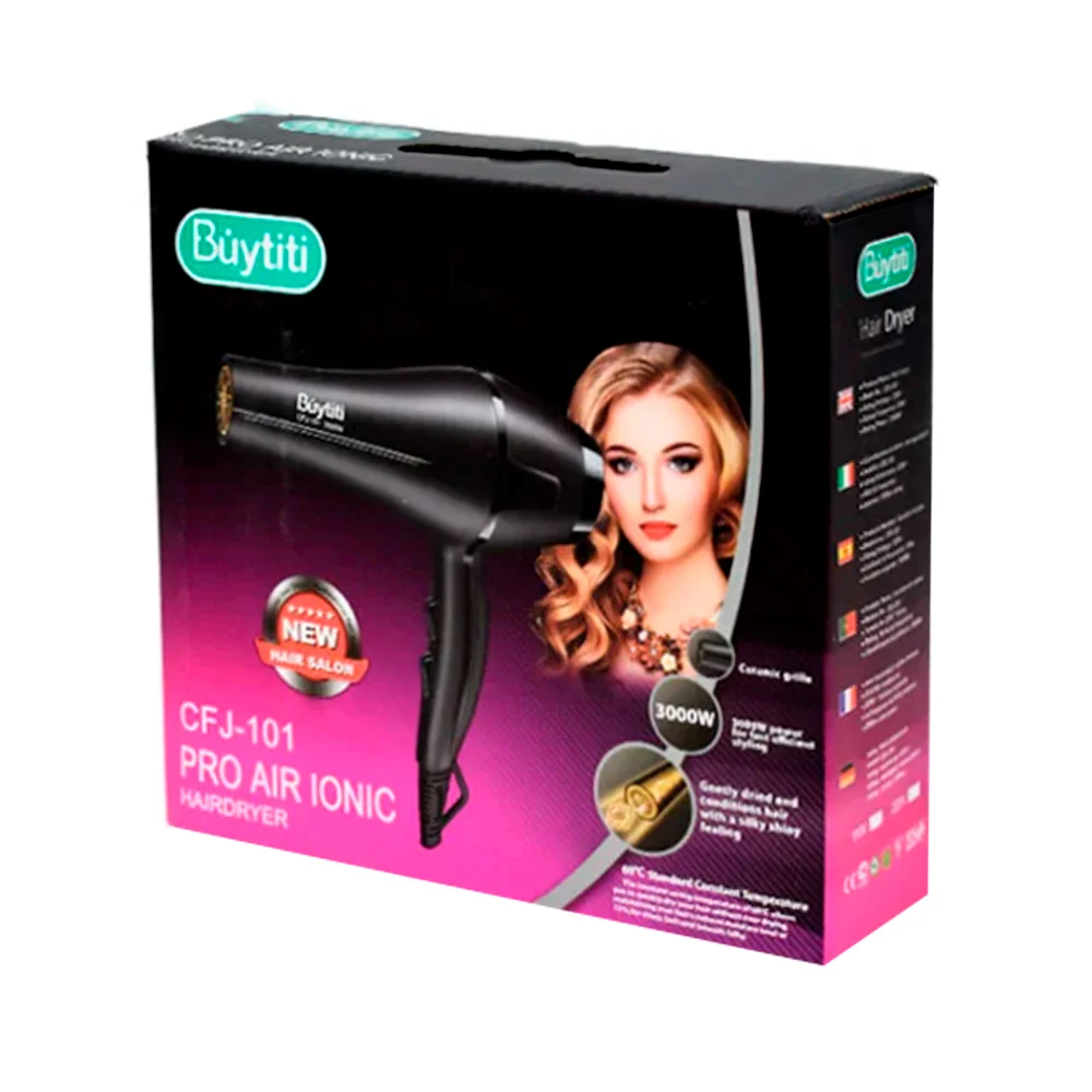 Secadora para cabello con regulador de velocidades y temperatura, var…