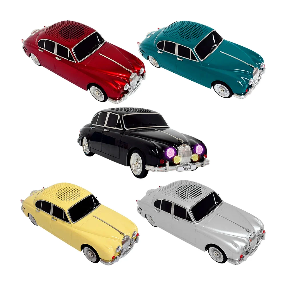 Bocina bluetooth con diseño de automóvil clásico, puerto usb-tf, radi…