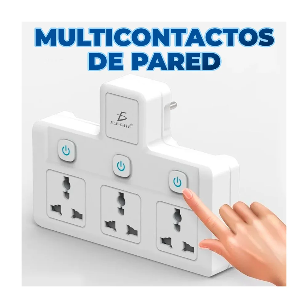 Multicontactos universal con led de noche e interruptor de apagado / …