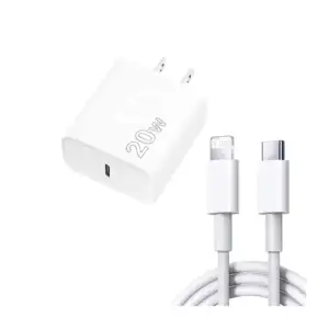 Cubo cargador con puerto usb-c de 20 watts + cable con entrada lightn…