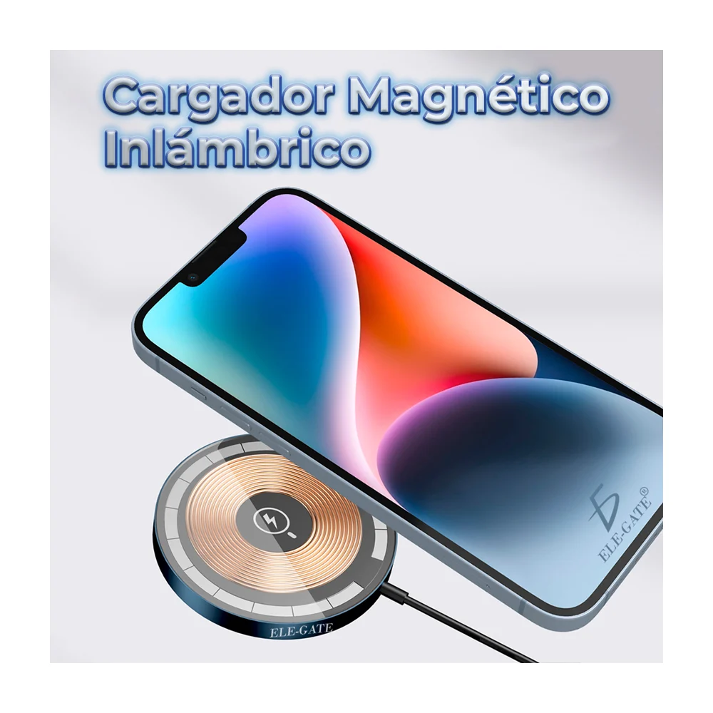 Cargador inalámbrico magnético con entrada usb-tipo c / ch.202.tm