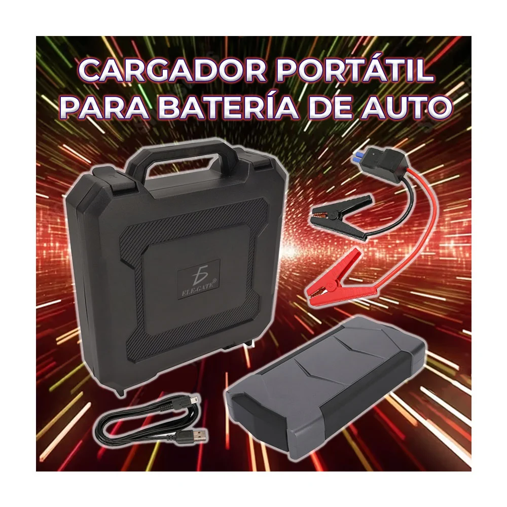 Cargador portátil con cables pasa corriente para automóvil de 1500a /…