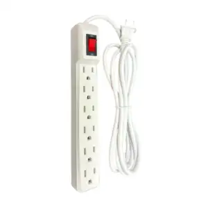 Barra multicontacto fx con 6 tomacorrientes contactos universales y b…