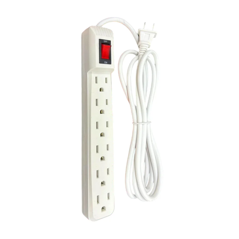 Barra multicontacto fx con 6 tomacorrientes contactos universales y b…