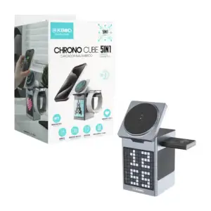 1pza Base / bocina inalámbrica, recargable, con pantalla cuadrada, ba…