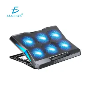 Base enfriadora con 6 ventiladores y 2 salidas usb para laptop de 12 …