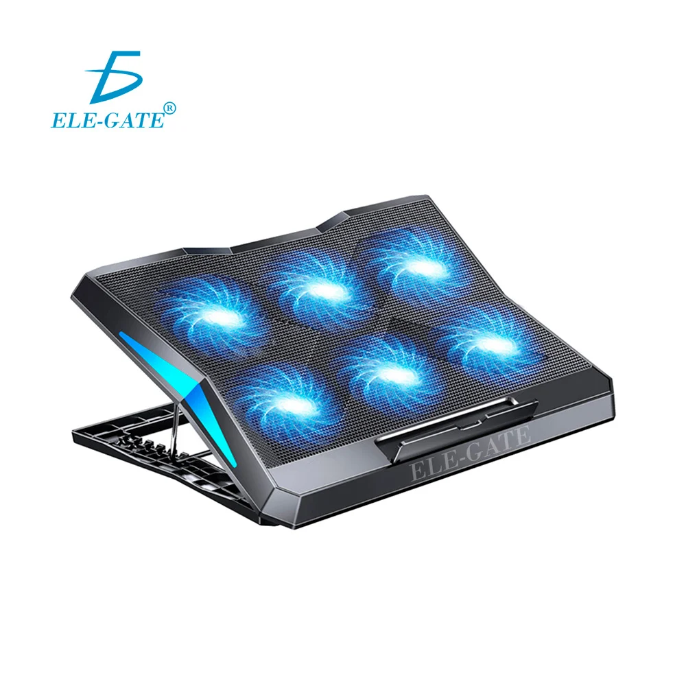 Base enfriadora con 6 ventiladores y 2 salidas usb para laptop de 12 …