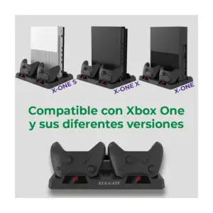 Soporte multifuncional de xbox one s con ventilador, cargadores para …