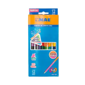 Caja con 12-24 lápices de colores triangulares dobles mae con punta s…